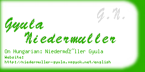 gyula niedermuller business card